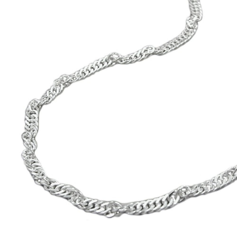 Kette 2mm Singapurkette diamantiert Silber 925 50cm