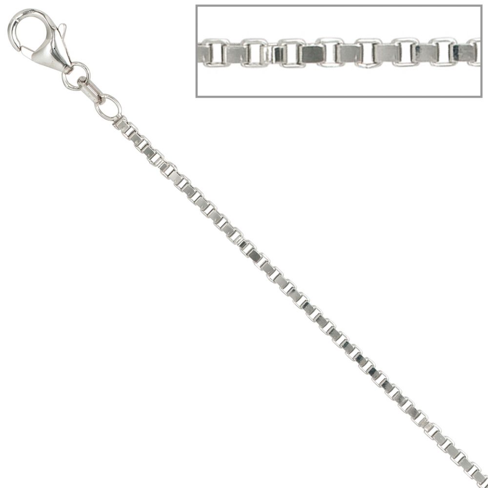 Venezianerkette 925 Silber 1,8 mm 60 cm Halskette Kette Silberkette Karabiner