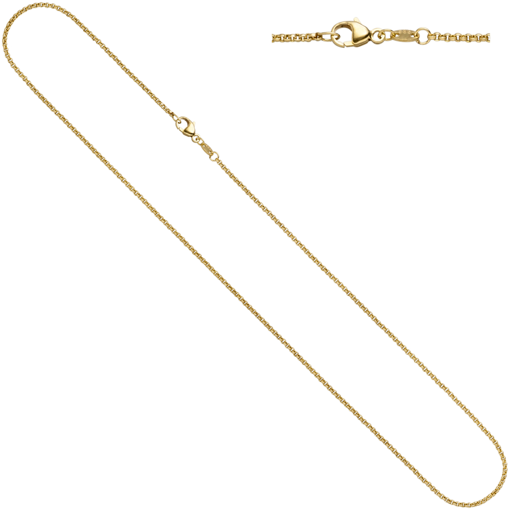 Erbskette 333 Gelbgold 2,5 mm 50 cm Gold Kette Halskette Goldkette Karabiner