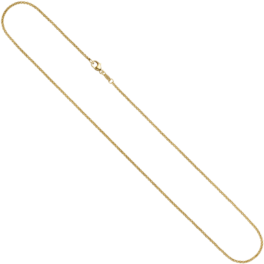 Erbskette 333 Gelbgold 2,5 mm 50 cm Gold Kette Halskette Goldkette Karabiner