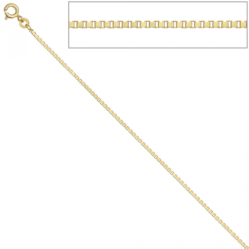 Venezianerkette 585 Gelbgold 1,5 mm 42 cm Gold Kette Halskette Goldkette