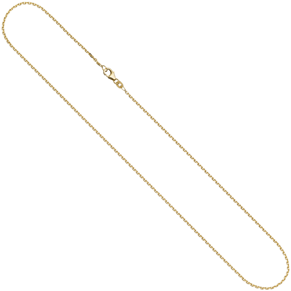 Ankerkette 585 Gelbgold diamantiert 1,6 mm 40 cm Gold Kette Halskette Goldkette