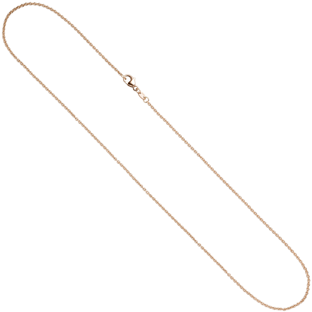 Ankerkette 585 Rotgold 1,5 mm 45 cm Gold Kette Halskette Rotgoldkette Karabiner