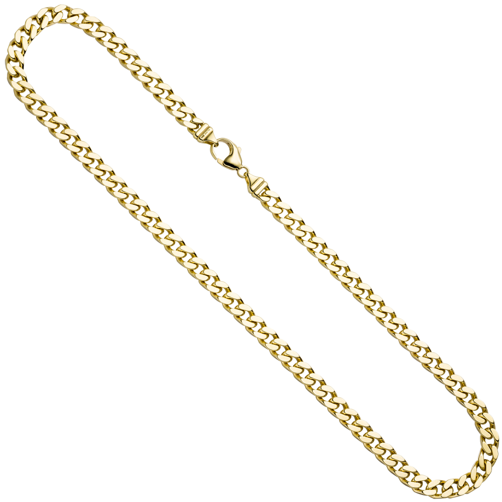 Panzerkette 585 Gelbgold massiv 5,5 mm 45 cm Gold Kette Halskette Goldkette