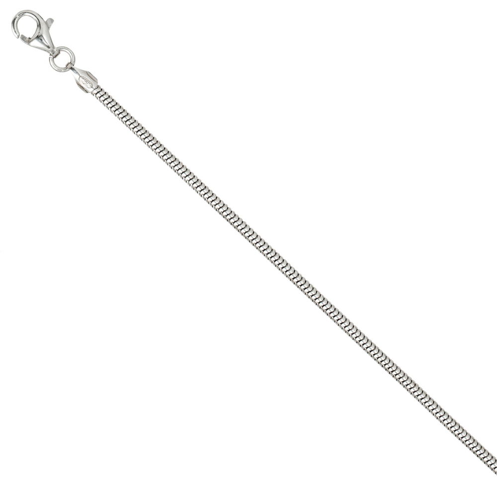 Schlangenkette 925 Silber 1,9 mm 42 cm Halskette Kette Silberkette Karabiner