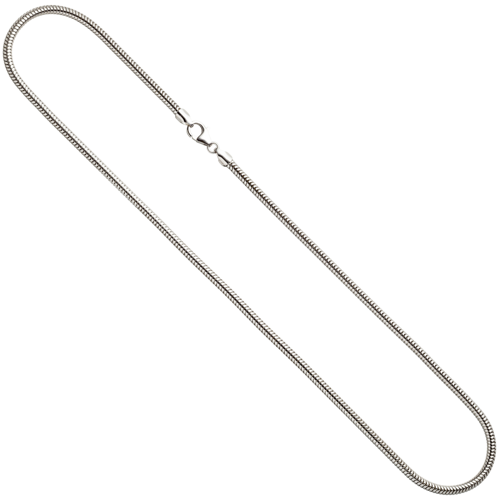 Schlangenkette 925 Silber 3,1 mm 45 cm Halskette Kette Silberkette Karabiner