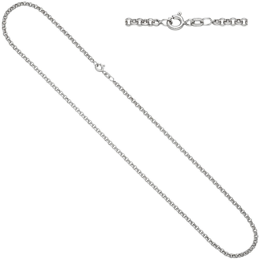 Erbskette 925 Sterling Silber 2,5 mm 50 cm Halskette Kette Silberkette Federring