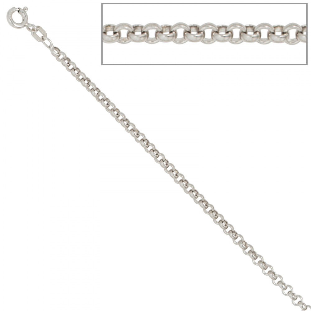 Erbskette 925 Sterling Silber 2,5 mm 50 cm Halskette Kette Silberkette Federring