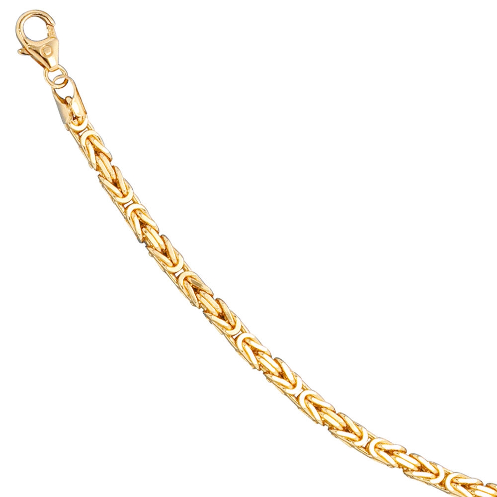 Königskette 585 Gelbgold 3,2 mm 80 cm Gold Kette Halskette Goldkette Karabiner