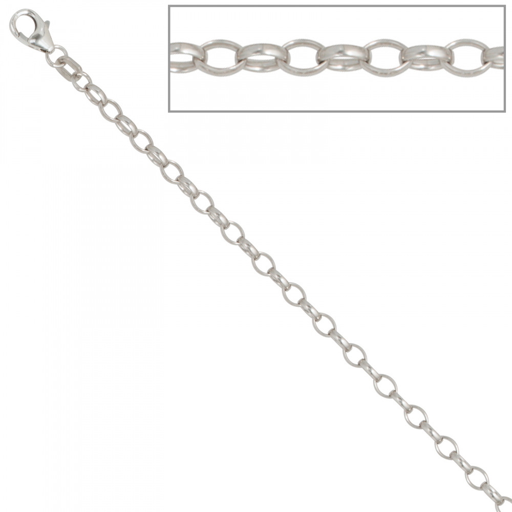 Ankerkette 925 Silber 3,0 mm 60 cm Halskette Kette Silberkette Karabiner