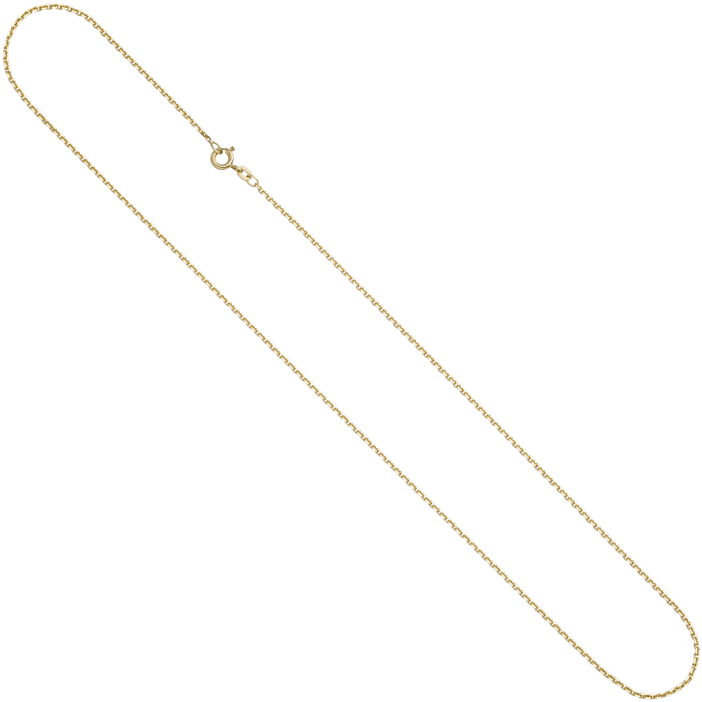 Ankerkette 585 Gelbgold diamantiert 1,6 mm 50 cm Gold Kette Halskette Goldkette