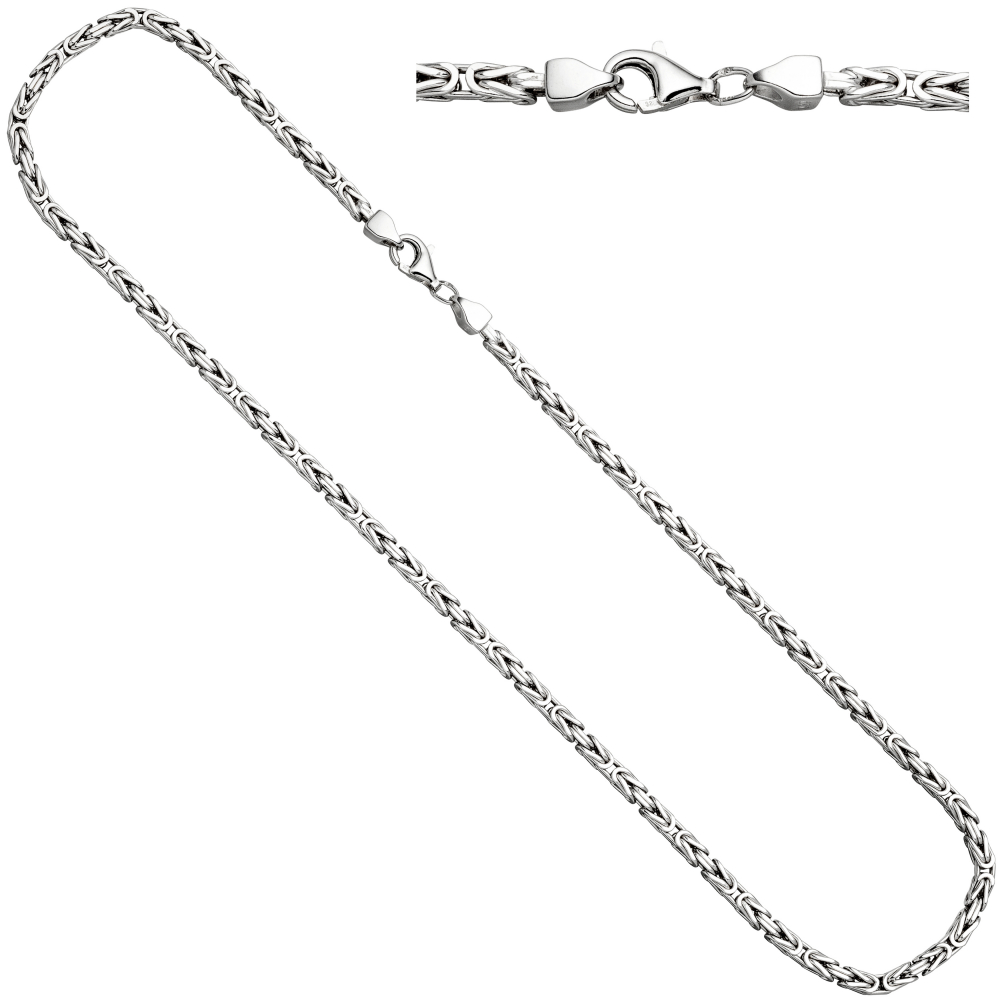 Königskette 925 Sterling Silber 3,1 mm 45 cm Halskette Kette Silberkette