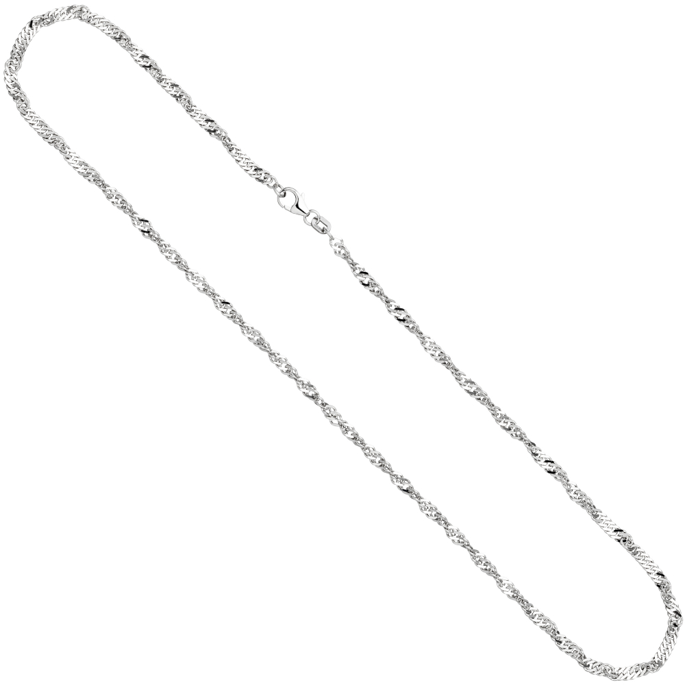 Singapurkette 925 Silber 2,9 mm 42 cm Halskette Kette Silberkette Karabiner