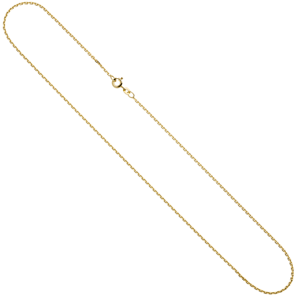 Ankerkette 333 Gelbgold 1,6 mm 45 cm Gold Kette Halskette Goldkette Federring