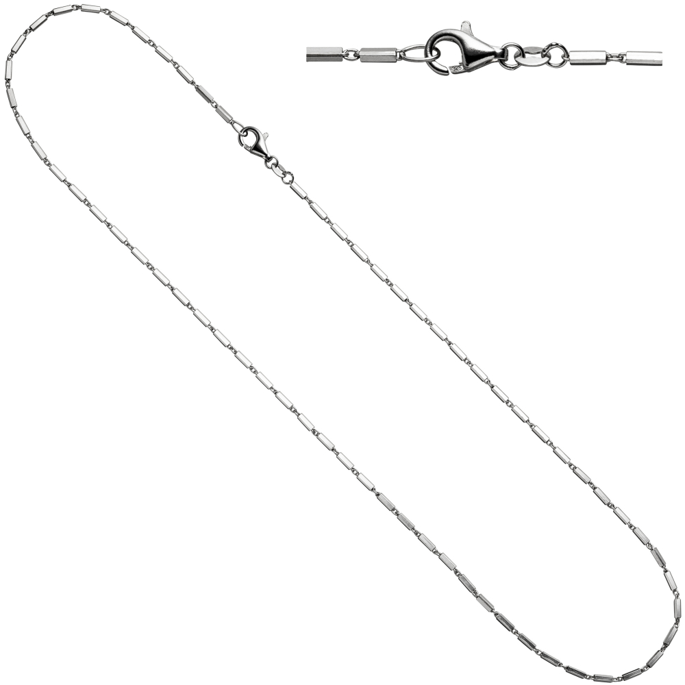 Gliederkette 925 Silber 1,4 mm 50 cm Halskette Kette Silberkette Karabiner