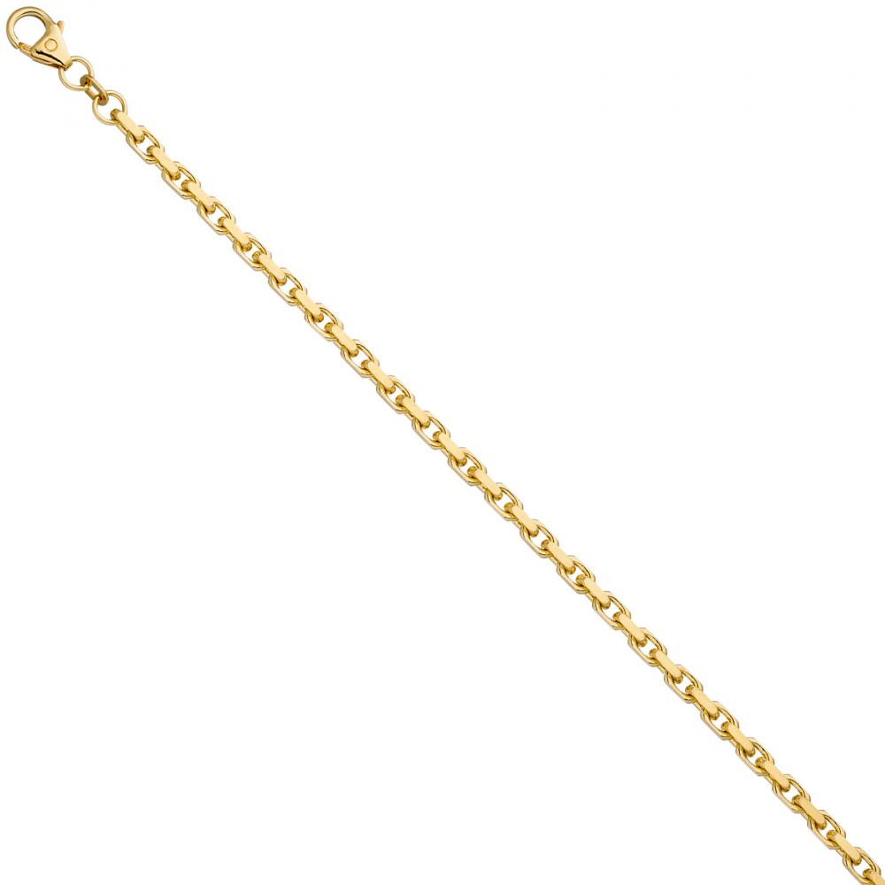 Ankerarmband 585 Gold Gelbgold diamantiert 21 cm Armband Goldarmband