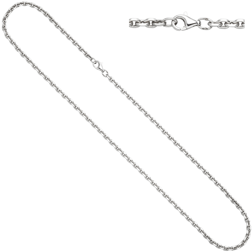 Ankerkette 925 Silber diamantiert 3,9 mm 55 cm Kette Halskette Silberkette