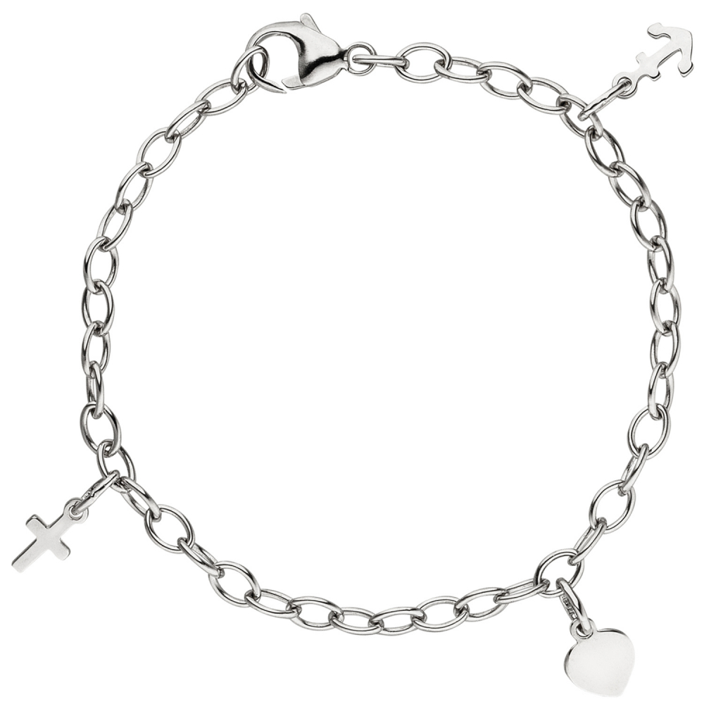 Kinder Armband Glaube Liebe Hoffnung 925 Sterling Silber 16 cm