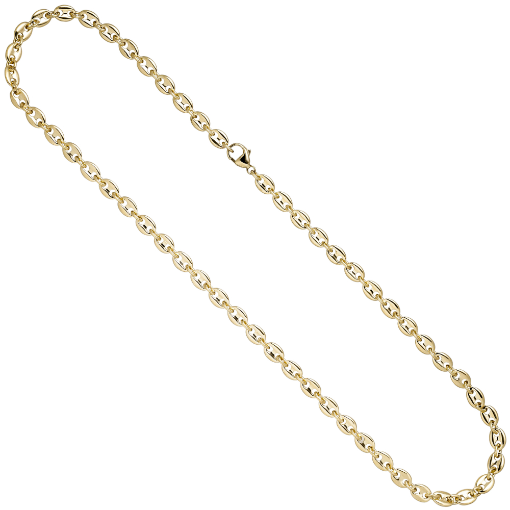 Halskette Kaffeebohnen Kette 585 Gold Gelbgold 50 cm Goldkette