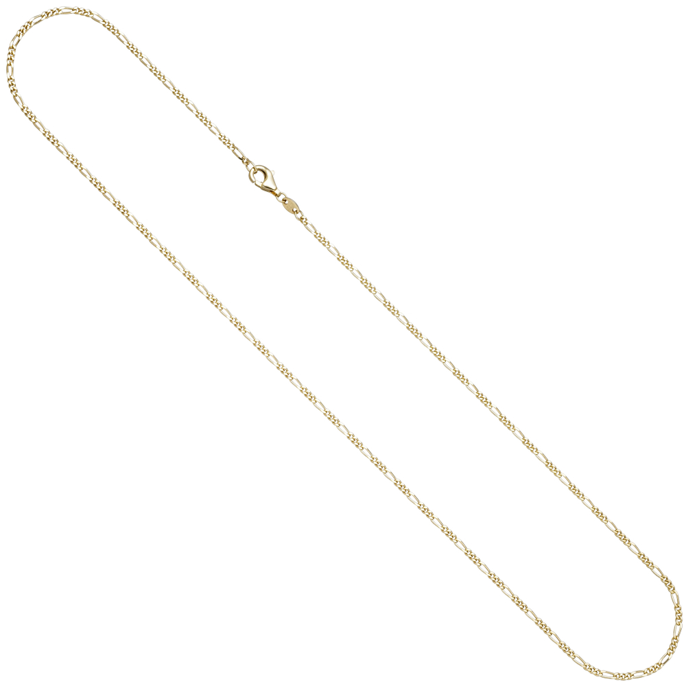 Figarokette 333 Gold Gelbgold diamantiert 1,7 mm 50 cm Kette Halskette Goldkette