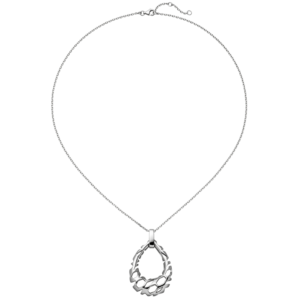 Collier Halskette Tropfen 925 Sterling Silber 45 cm Kette Silberkette