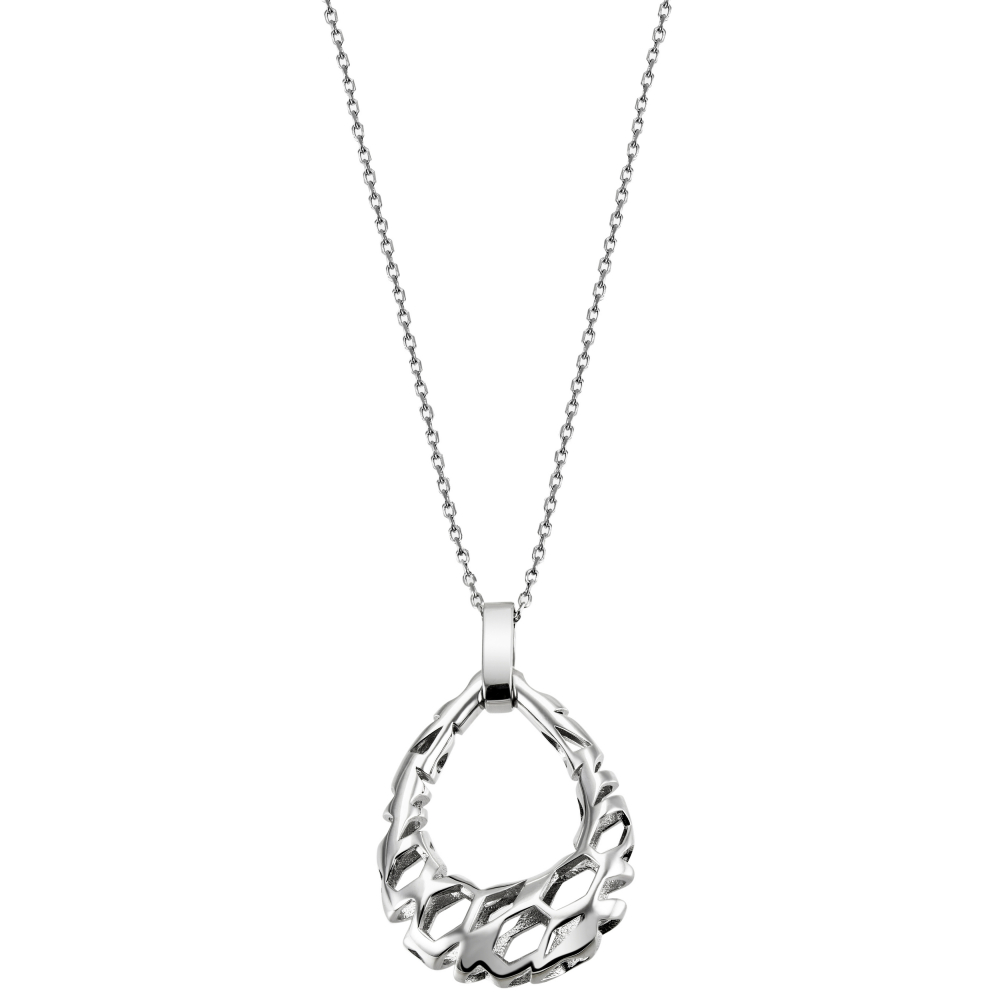 Collier Halskette Tropfen 925 Sterling Silber 45 cm Kette Silberkette