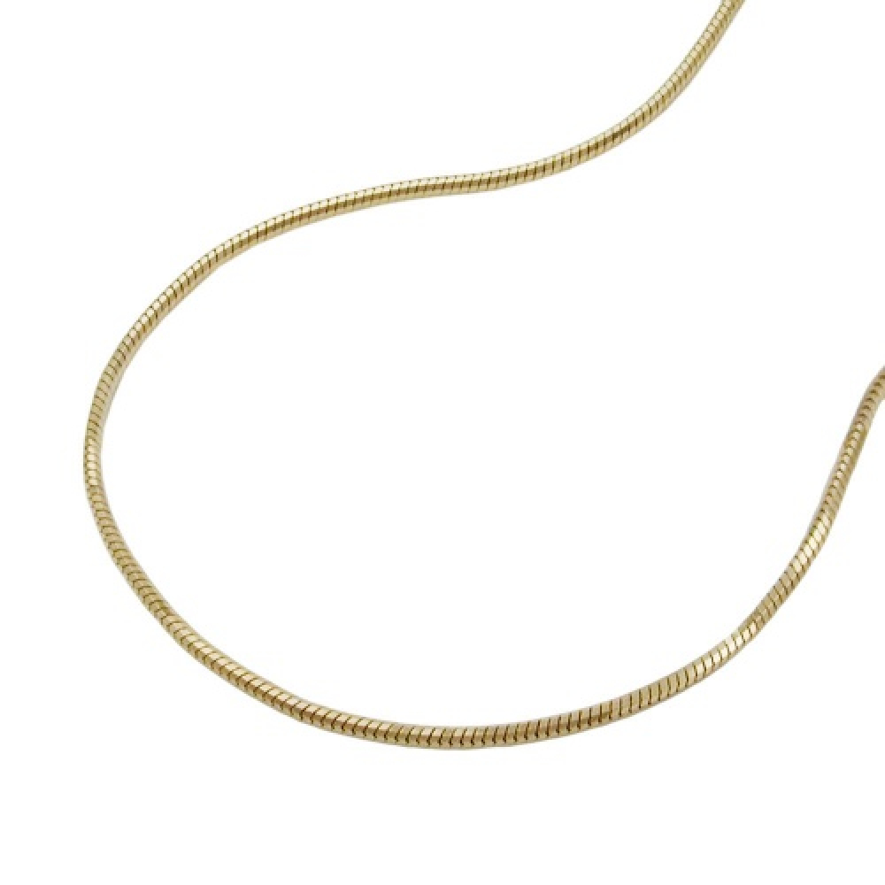 Kette 0,7mm Schlange 5-kant 14Kt GOLD 42cm