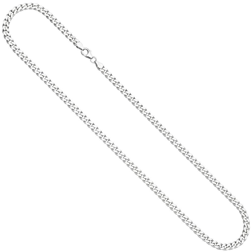 Panzerkette 925 Sterling Silber 60 cm Kette Halskette Silberkette Karabiner