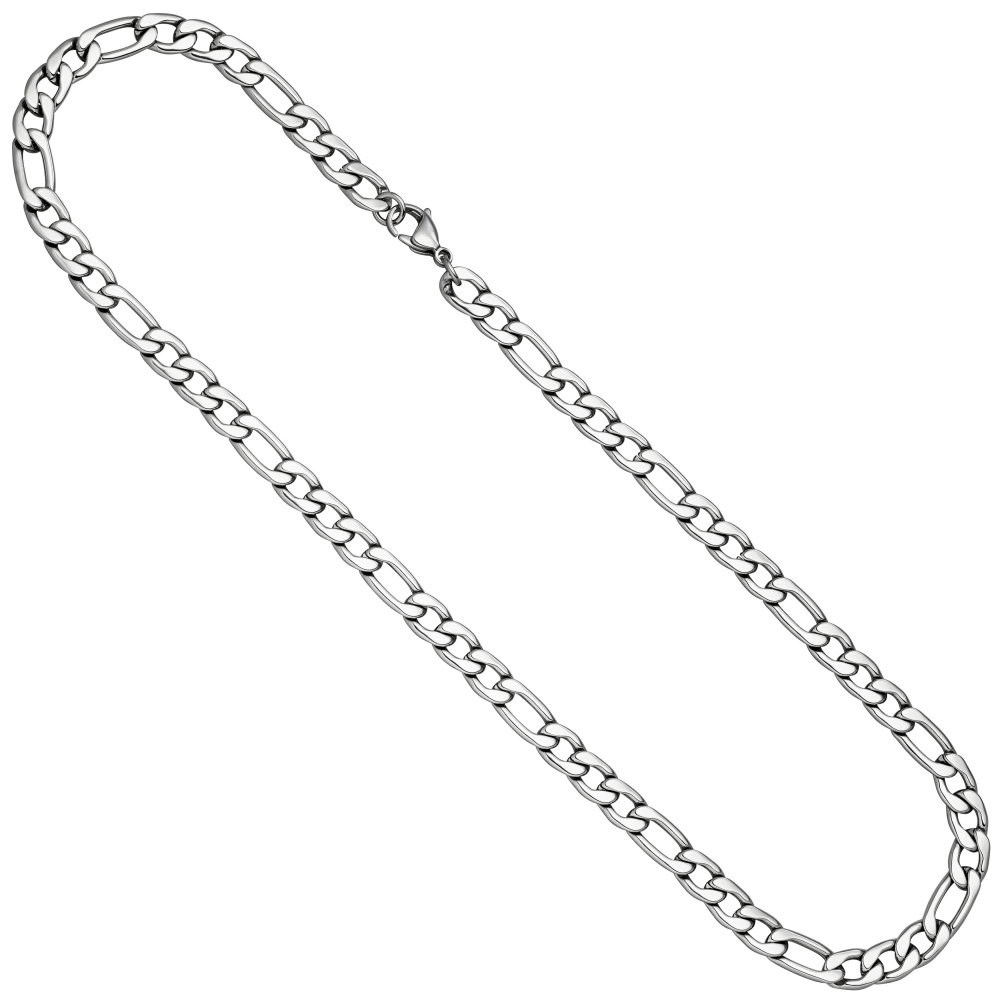 Figarokette Edelstahl 50 cm Kette Halskette Karabiner