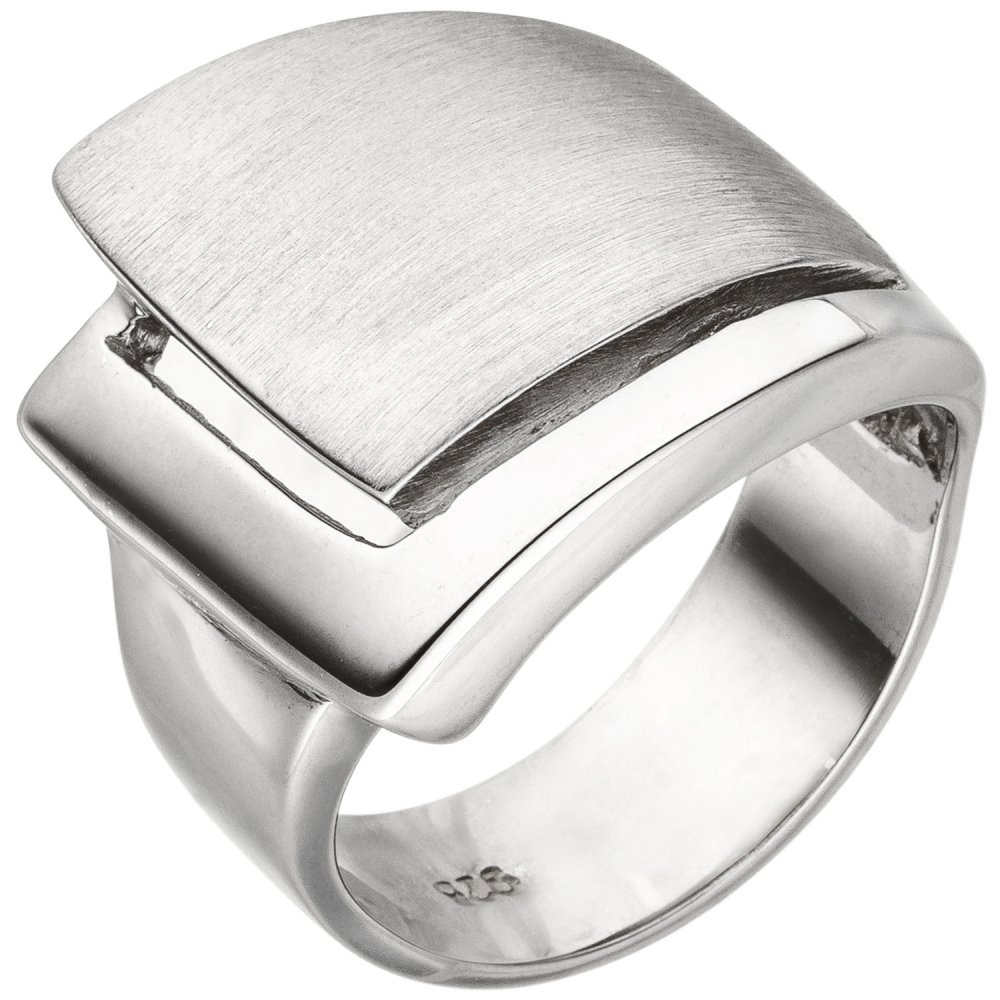 Damen Ring breit 925 Sterling Silber Silberring - 56mm