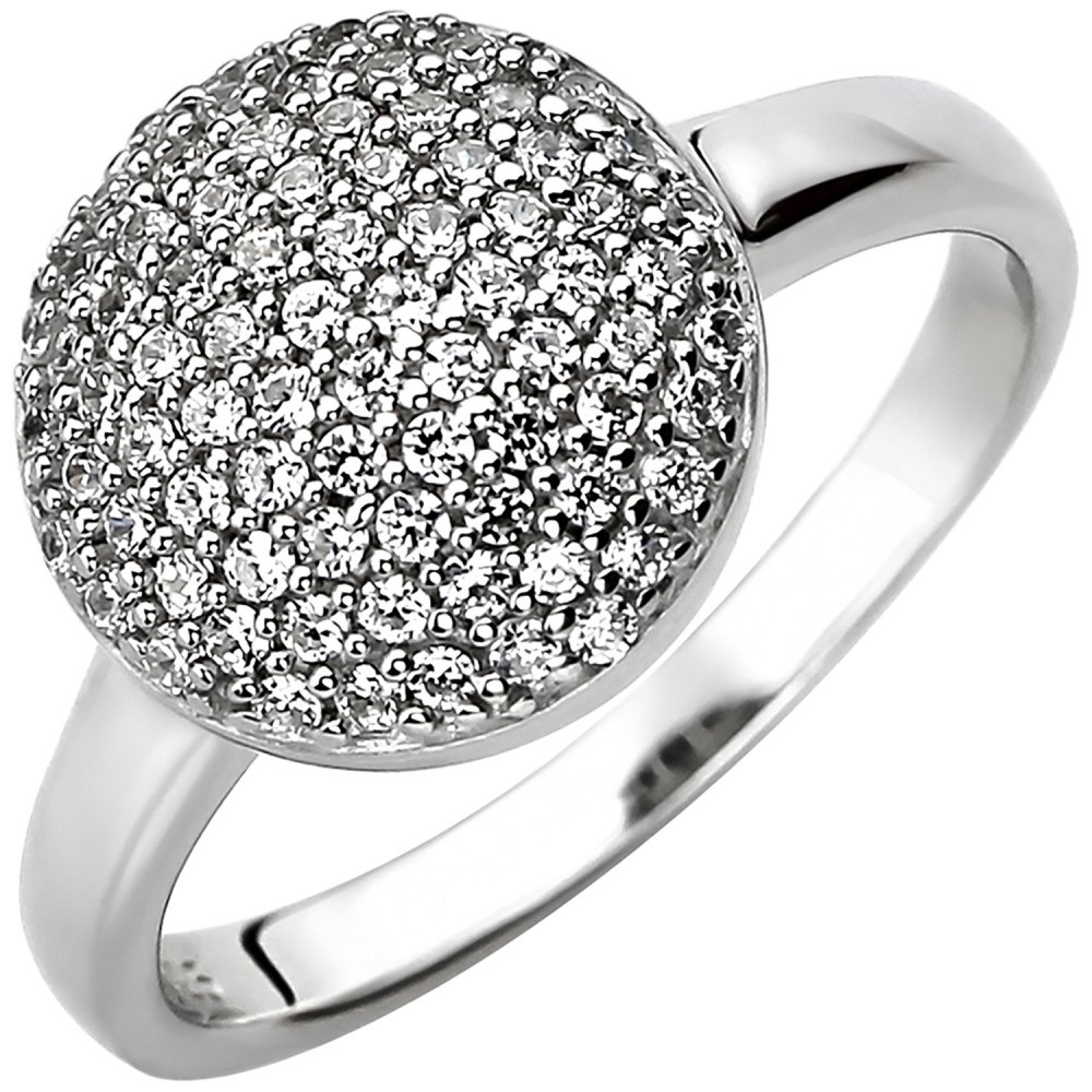 Damen Ring 925 Sterling Silber 78 Zirkonia Silberring - 60mm