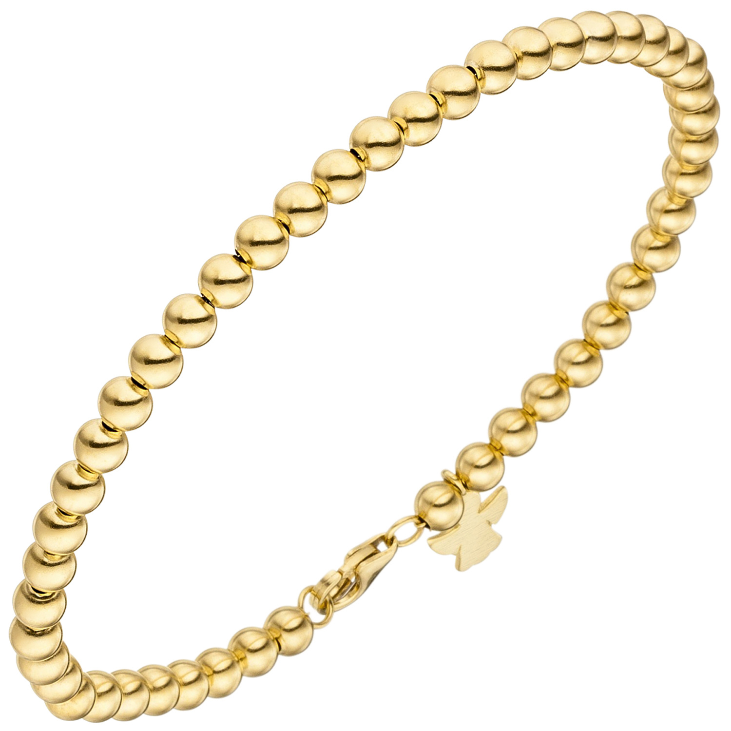 Traumringe24 - Armband mit Engel Goldarmband 585 19 cm Gelbgold Gold Schutzengel