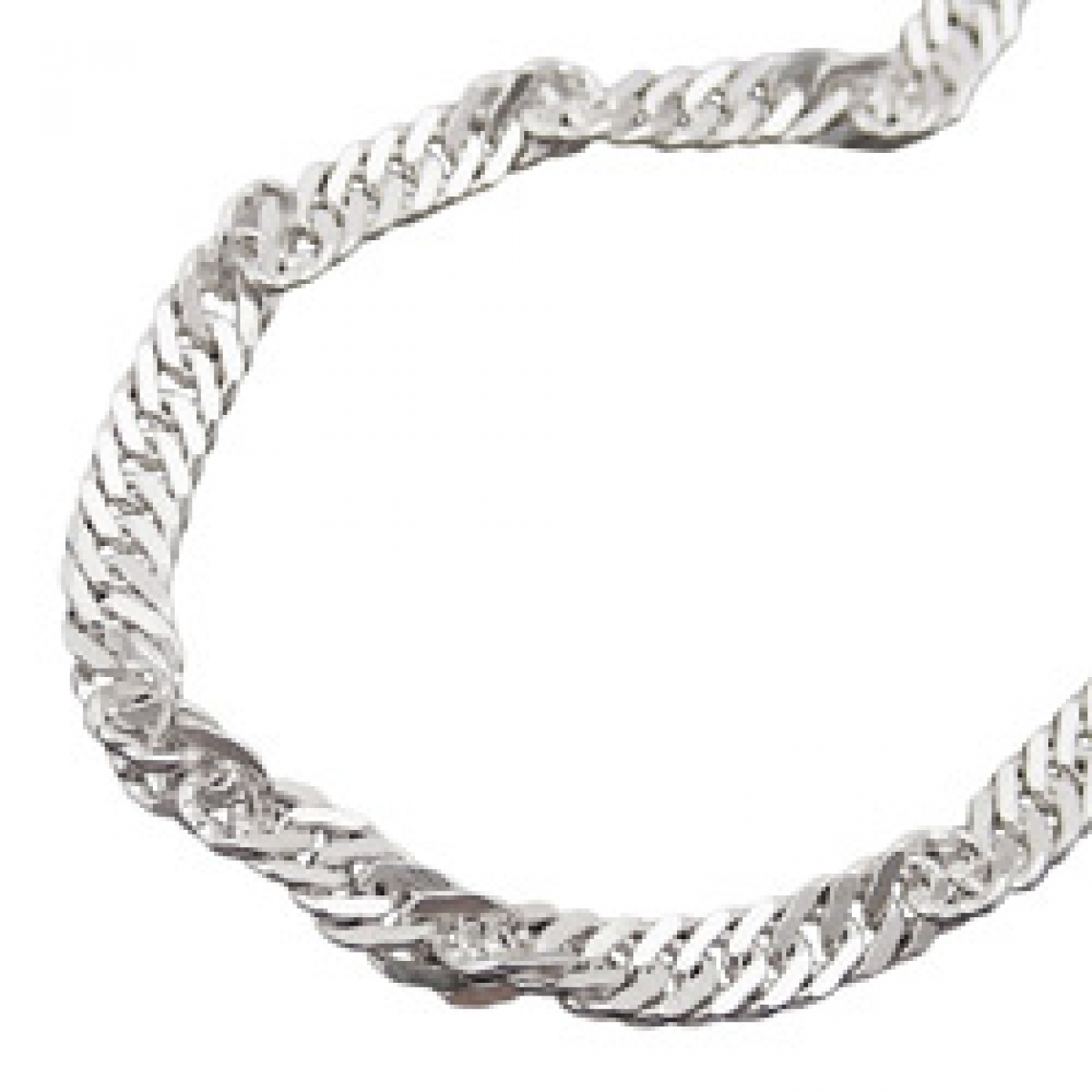 Kette 3,3mm Singapurkette diamantiert Silber 925 50cm