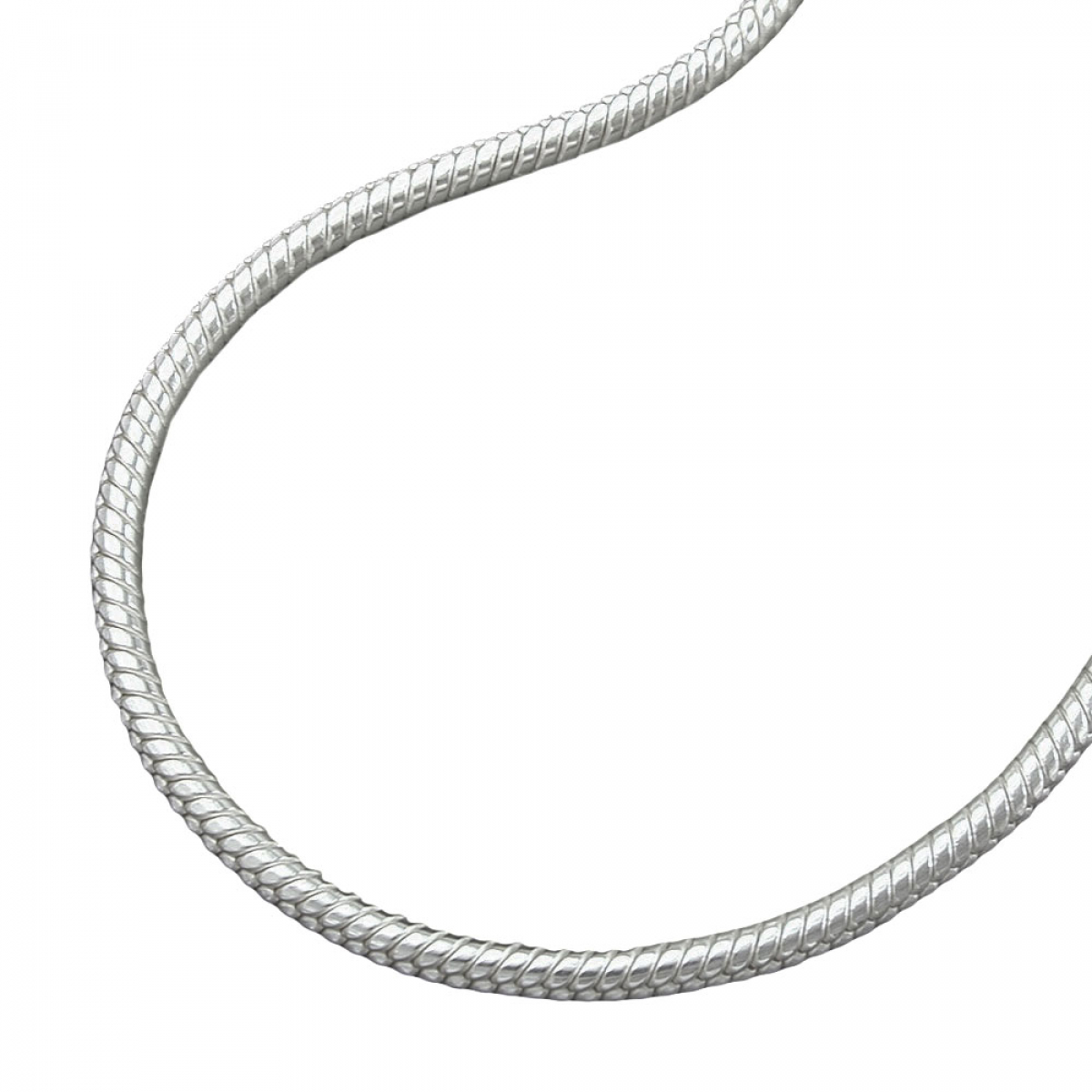 Kette 1,3mm runde Schlangenkette Silber 925 38cm