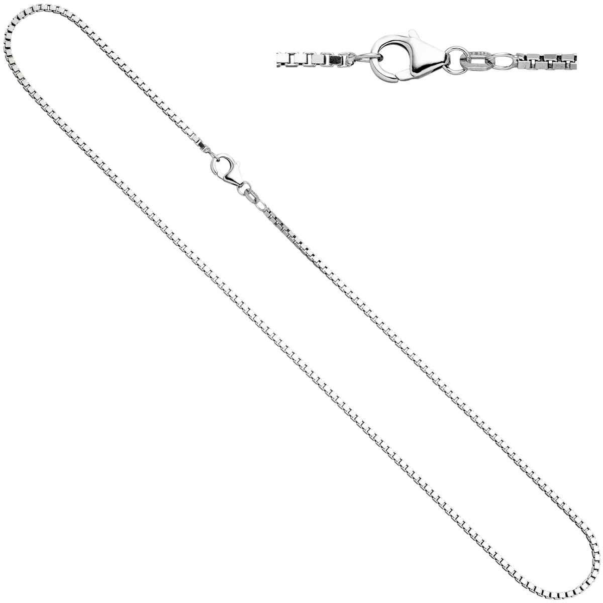 Venezianerkette 925 Silber 1,8 mm 60 cm Halskette Kette Silberkette Karabiner