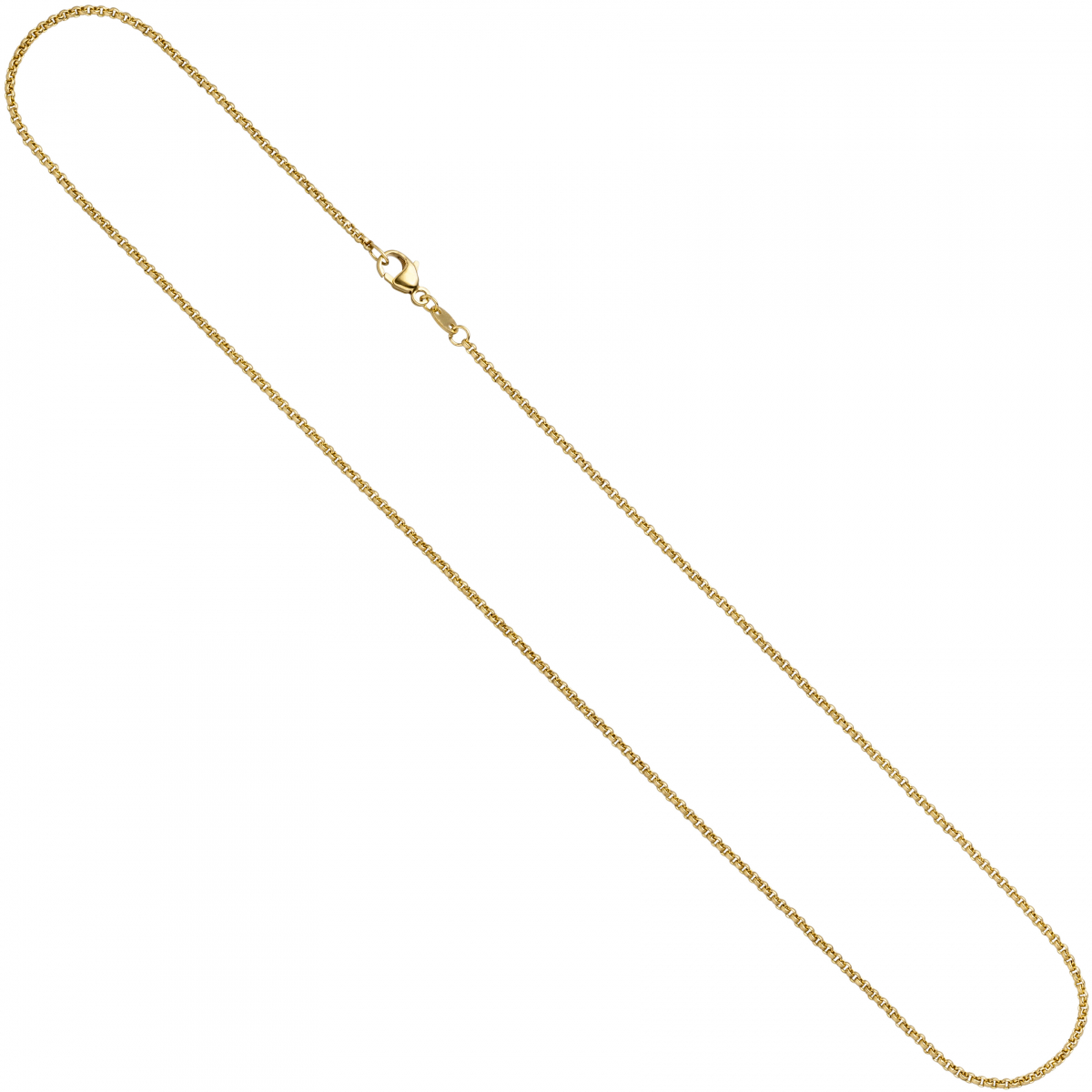 Erbskette 333 Gelbgold 1,5 mm 40 cm Gold Kette Halskette Goldkette Karabiner