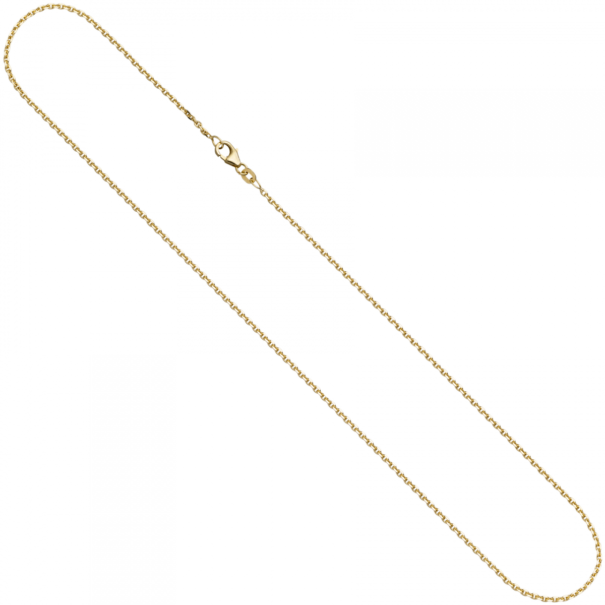 Ankerkette 585 Gelbgold diamantiert 1,6 mm 40 cm Gold Kette Halskette Goldkette