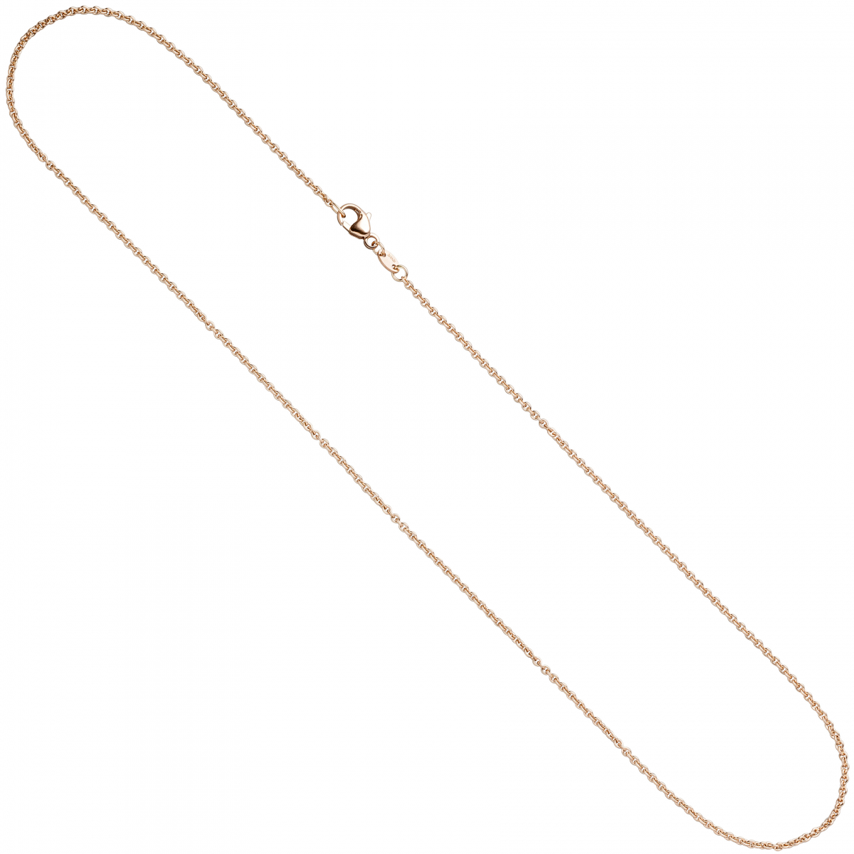 Ankerkette 585 Rotgold 1,5 mm 45 cm Gold Kette Halskette Rotgoldkette Karabiner