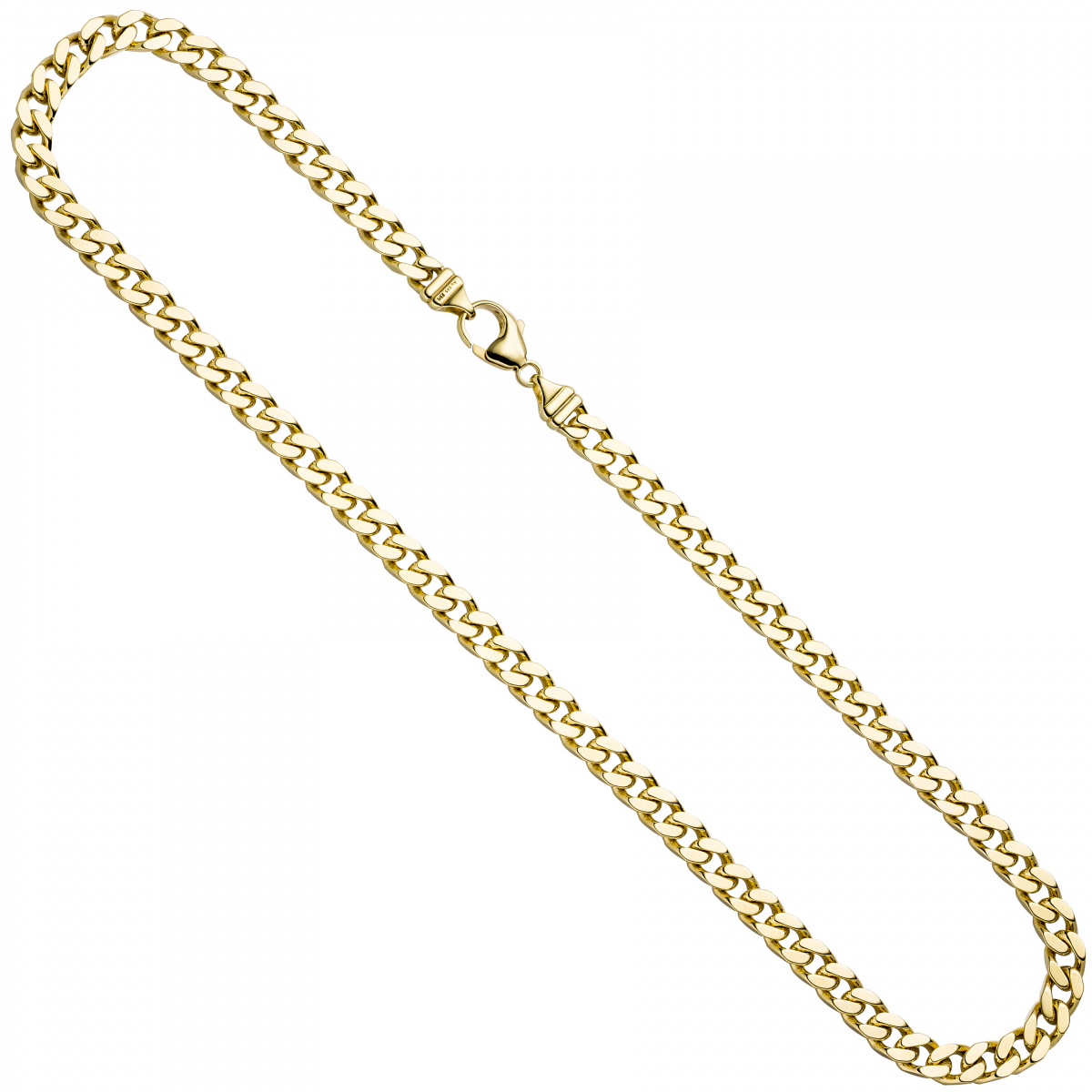 Panzerkette 585 Gelbgold massiv 5,5 mm 45 cm Gold Kette Halskette Goldkette