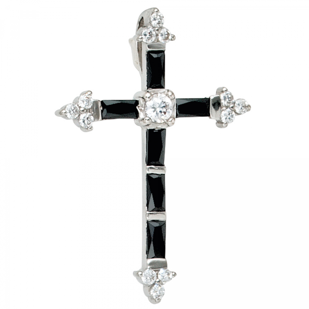 Anhänger Kreuz 925 Sterling Silber mit Zirkonia Kreuzanhänger Silberkreuz