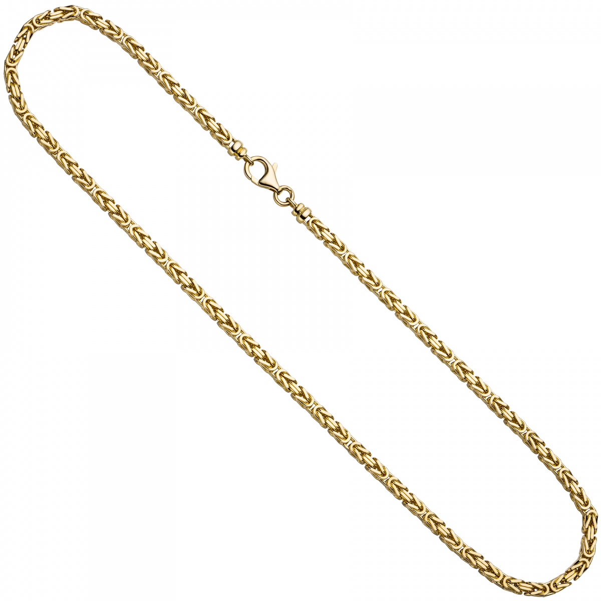 Königskette 585 Gelbgold 3,2 mm 80 cm Gold Kette Halskette Goldkette Karabiner