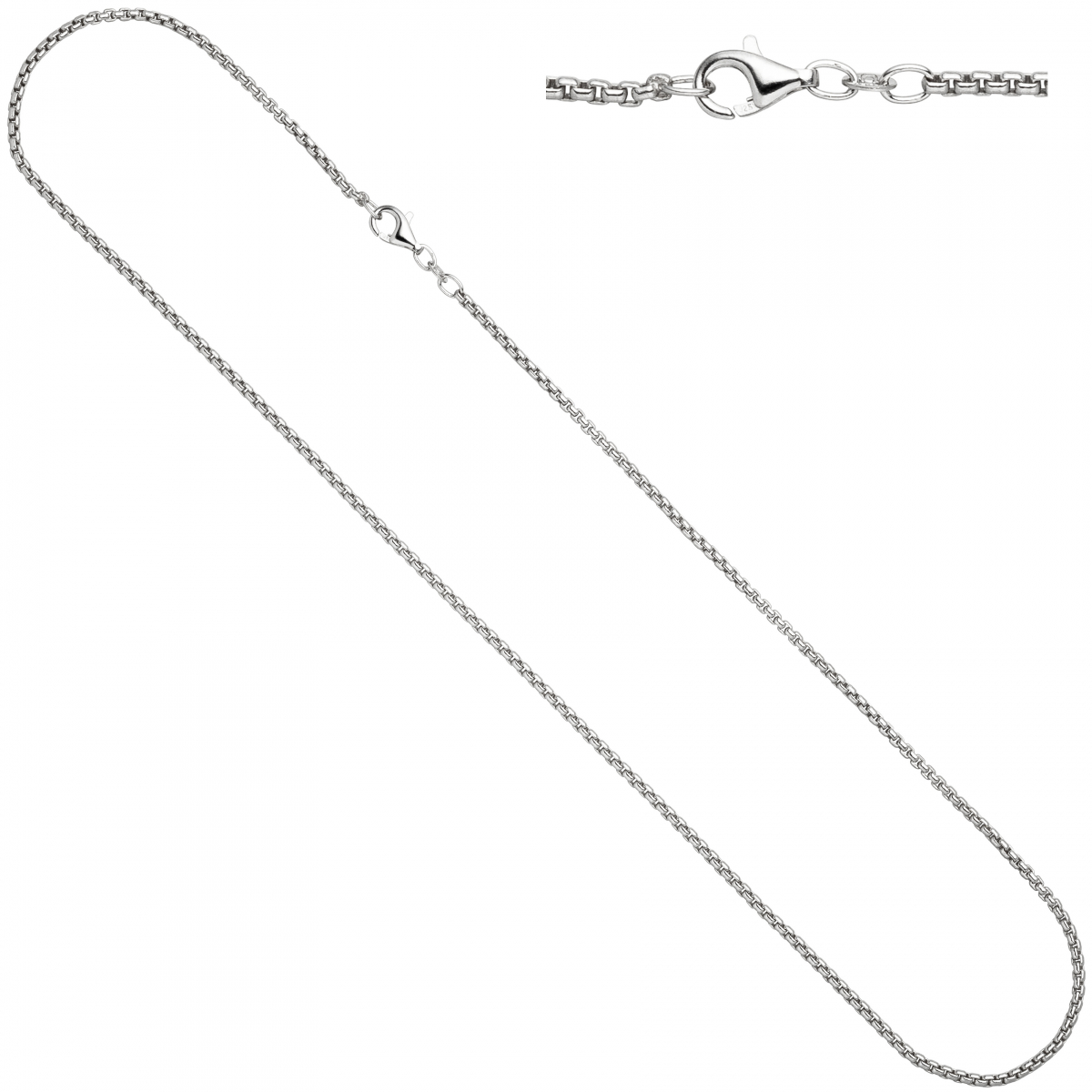 Venezianerkette 925 Sterling Silber 1,6 mm 45 cm Halskette Kette Karabiner