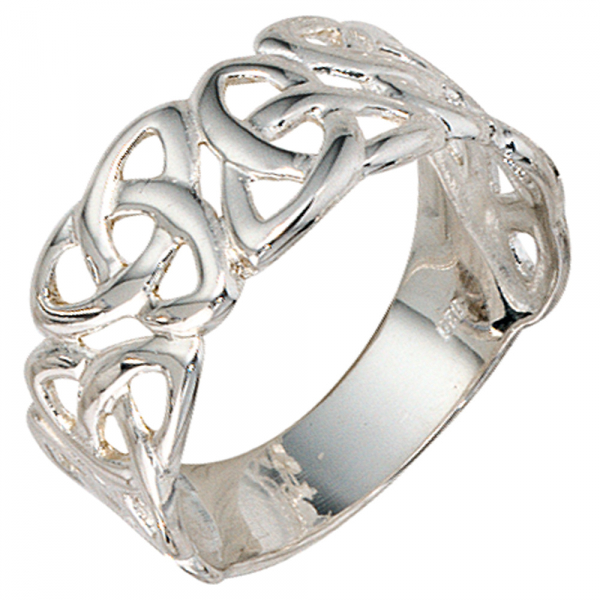 Damen Ring breit 925 Sterling Silber Silberring - 58mm