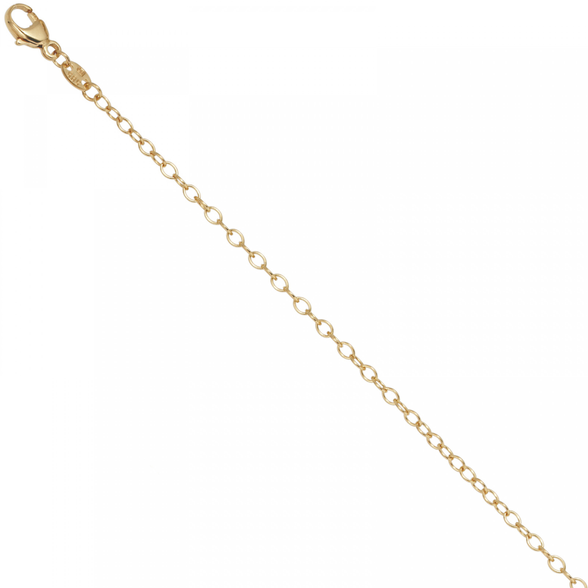 Weit-Ankerkette 585 Gelbgold 2 mm 50 cm Karabiner Gold Kette Halskette Goldkette