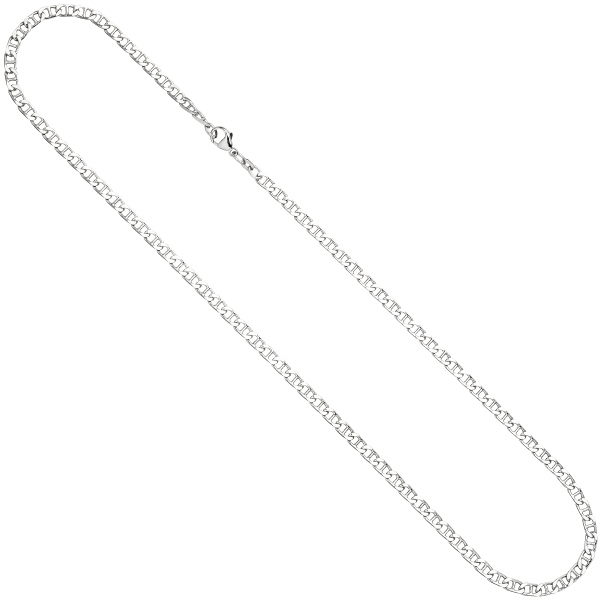 Halskette Kette 925 Sterling Silber rhodiniert 60 cm Silberkette Karabiner