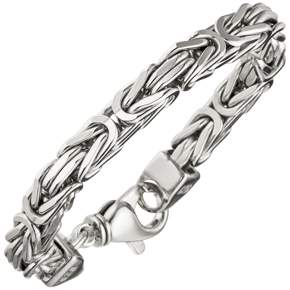 Königsarmband 925 Sterling Silber 20 cm Armband Silberarmband Karabiner