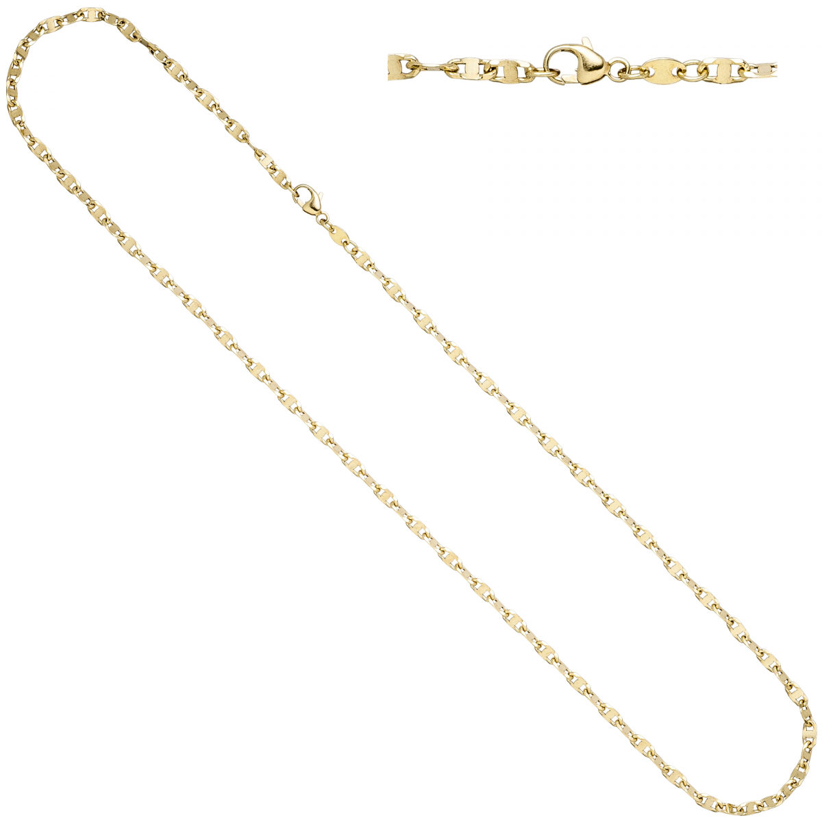 Halskette Kette 585 Gelbgold 45 cm Goldkette Karabiner