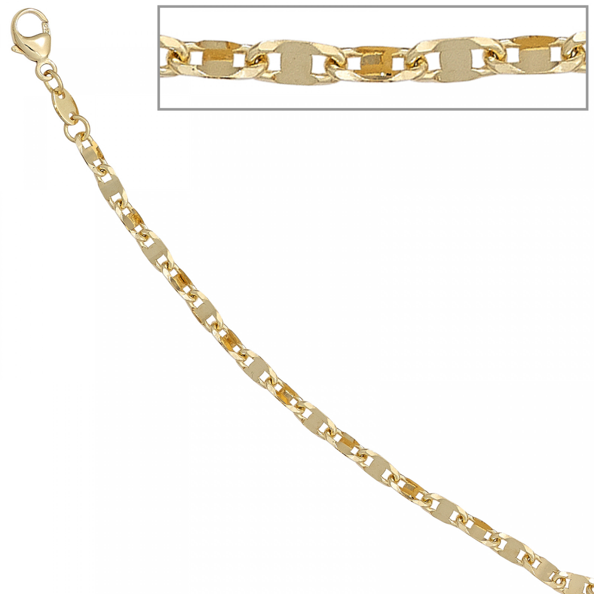 Halskette Kette 585 Gelbgold 45 cm Goldkette Karabiner