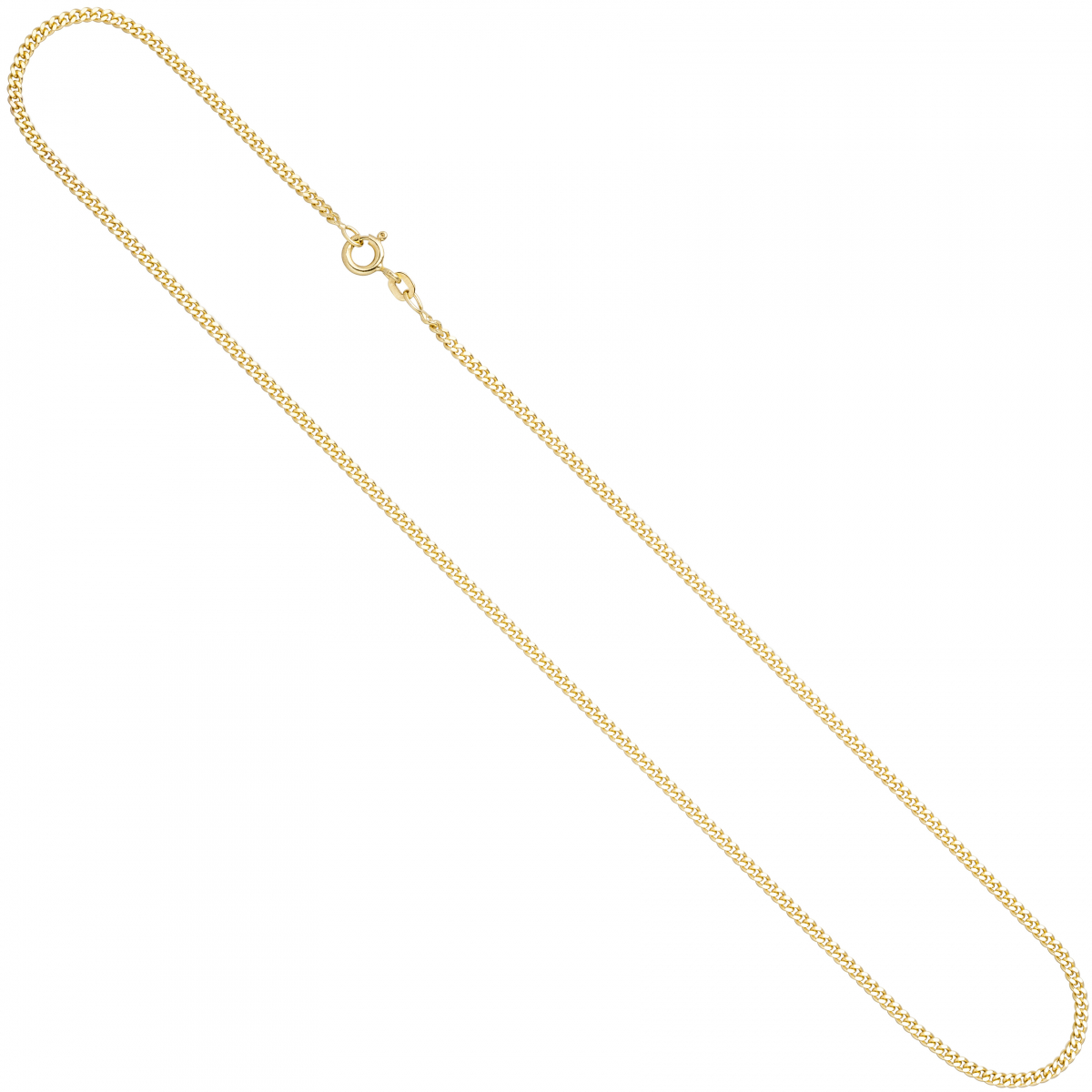 Panzerkette 333 Gelbgold 2,1 mm 60 cm Gold Kette Halskette Goldkette Federring