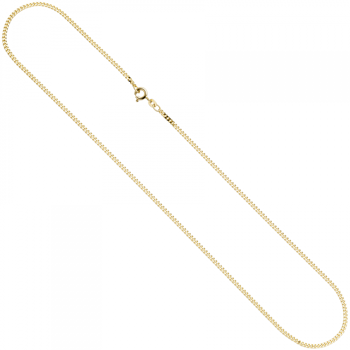 Panzerkette 585 Gelbgold 2,1 mm 60 cm Gold Kette Halskette Goldkette Federring